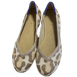 EUC authentic Rothy’s leopard kitty size 5.5 ballet flats woman’s shoes no box